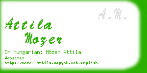 attila mozer business card