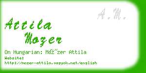 attila mozer business card